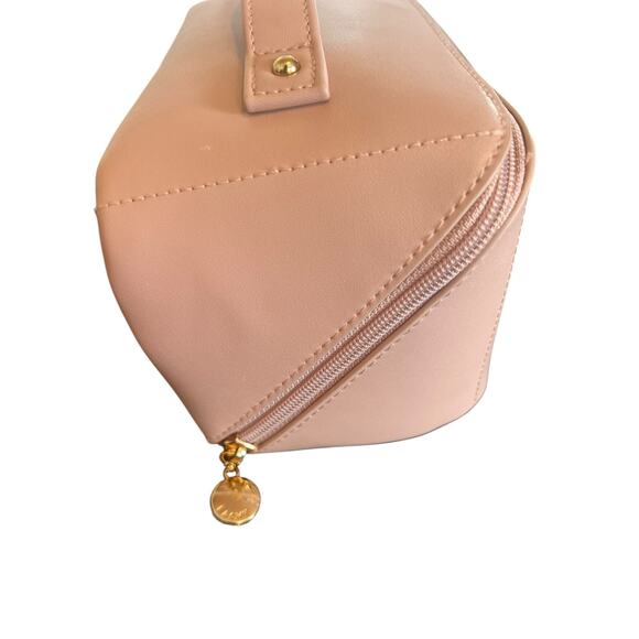 EACMY Travel Makeup Cosmetic Toiletries Waterproof Portable Pouch Open Flat Pink - Picture 6 of 14